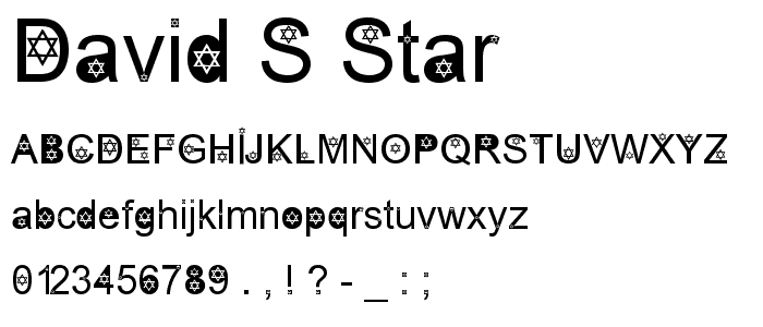 David_s Star font